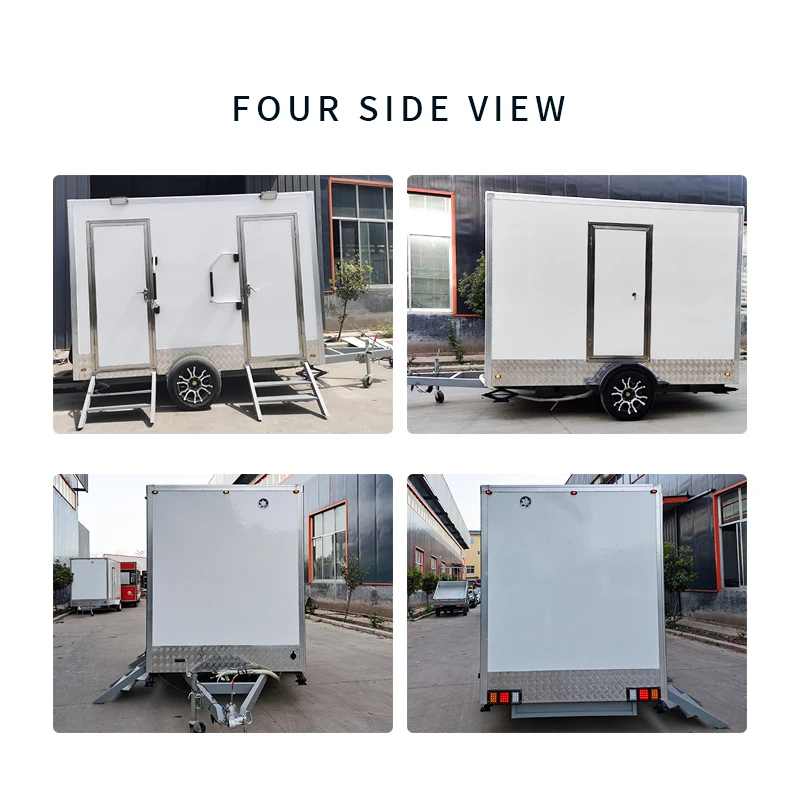 DOT Certified Luxury Mobile Toilet Trailer Portable Prefab House Shower Room For Camping Park Use Outdoor Mobile Restroom