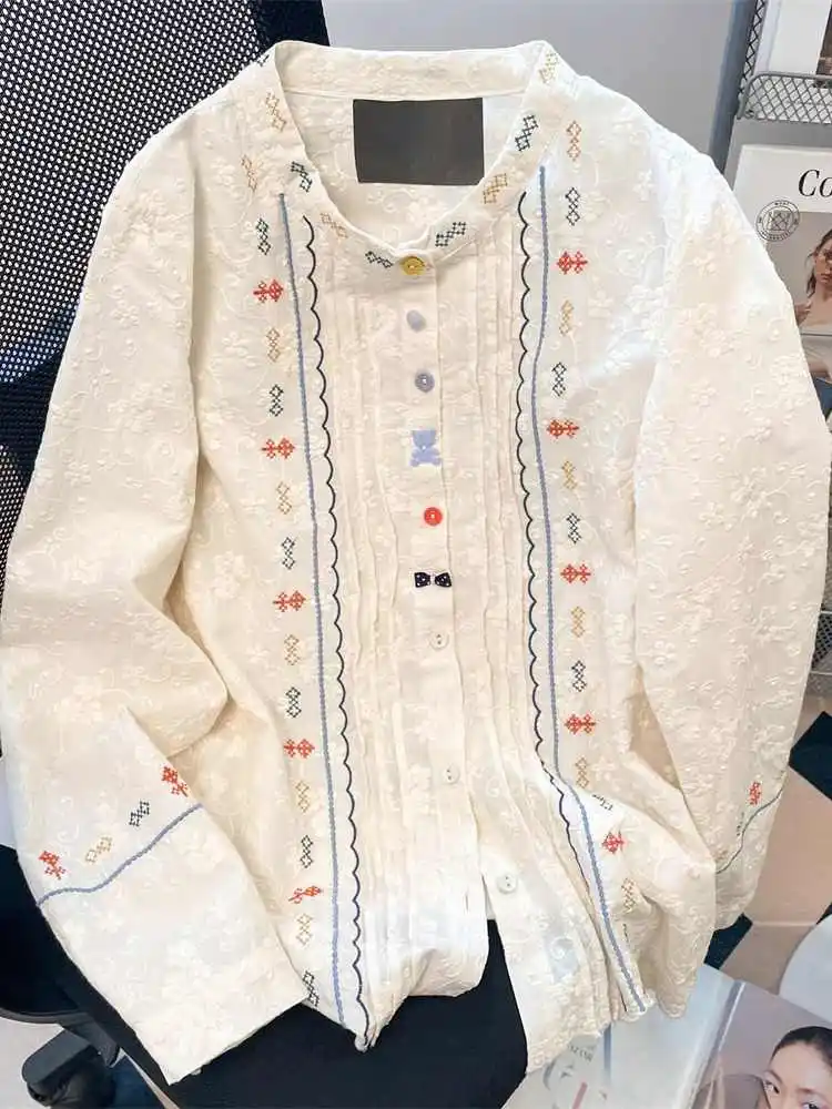 

Женские рубашки и блузки с белым бантом Y2k Aesthetic Vintage 2000-х годов Oversize с коротким рукавом Рубашка с воротником Питера Пэна Одежда Летняя новинка