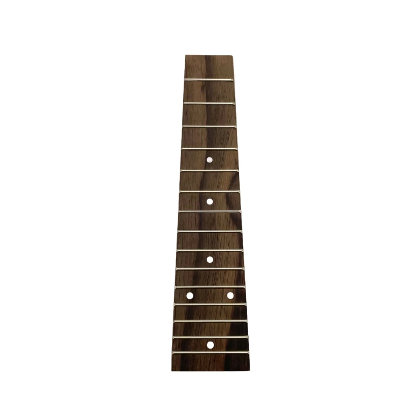 Q39E Fingerboard For 21 Inch Ukulele with White Position Markers and Smooth Finishing