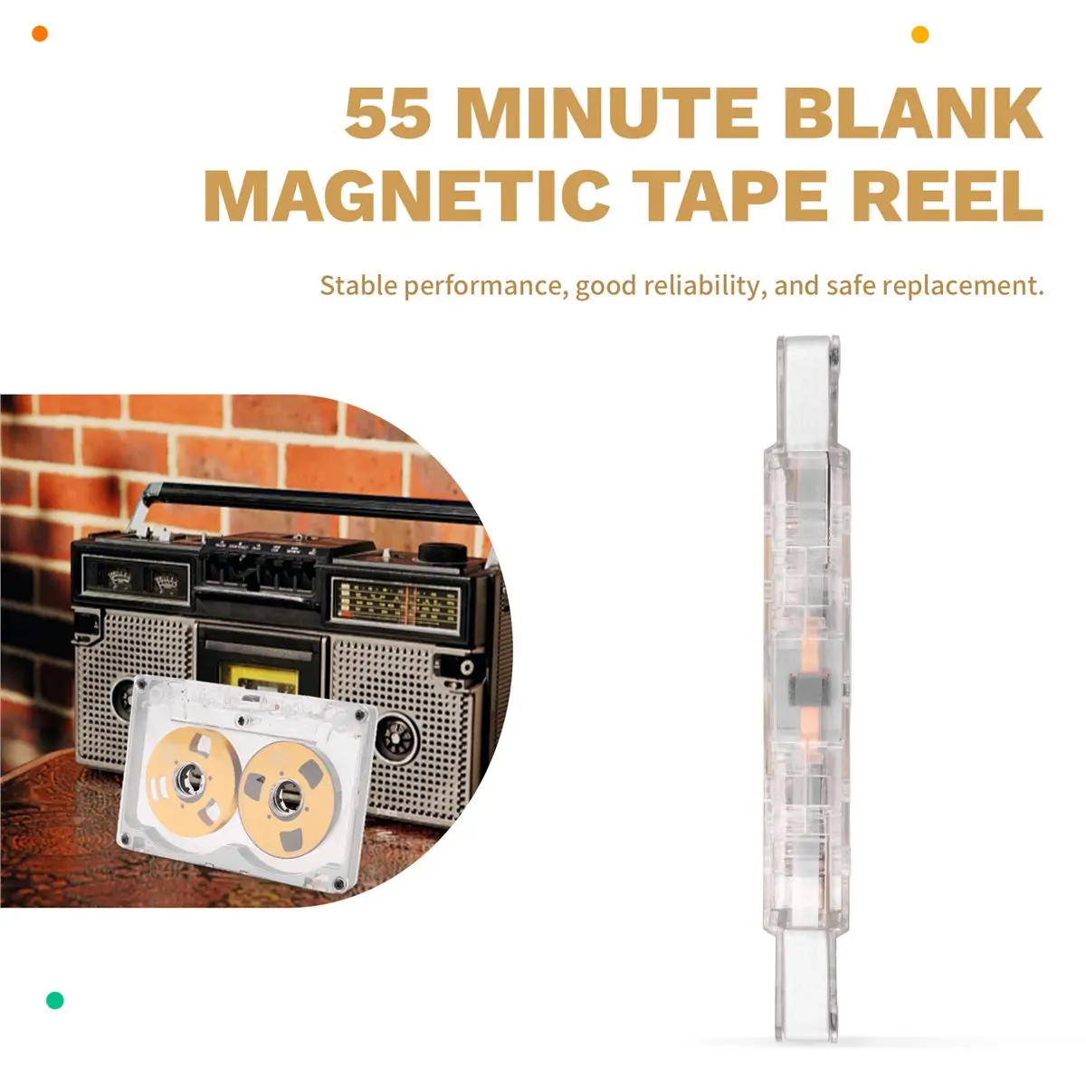 AT42 55 Minute Blank Tape Disk Double-Sided Metal Small Open Disk Blank Cassette Tape Tape Disk, E