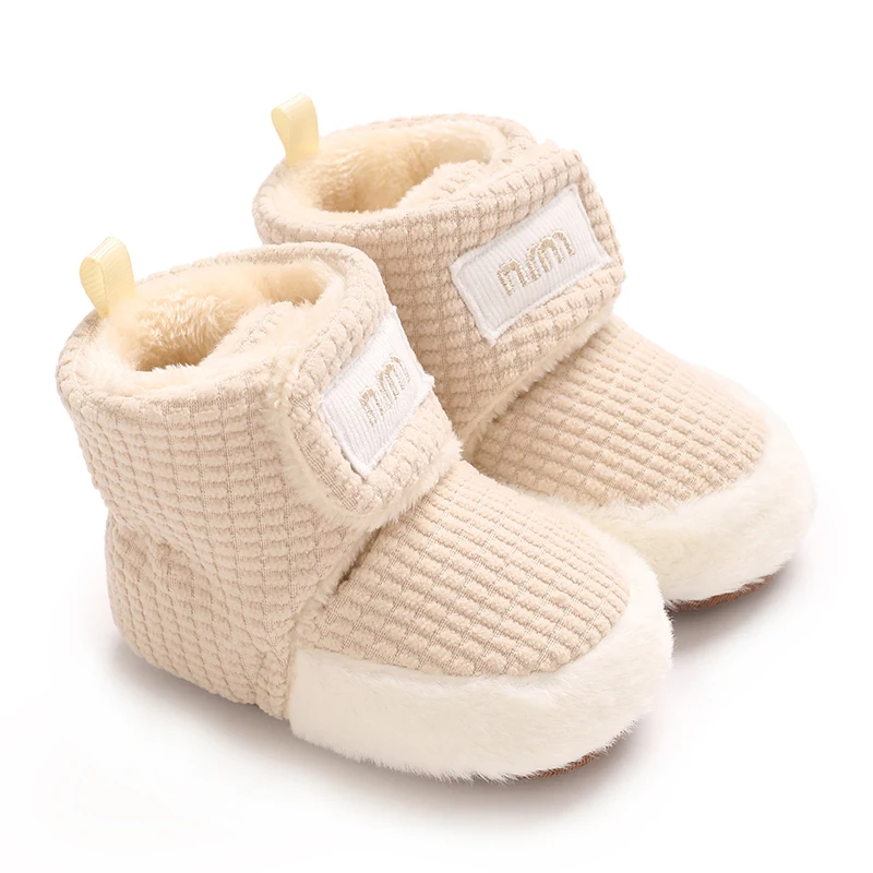 0-18 M Super Cute Winter Snow Baby Boots Color Blocking Fashion Warm Booties For Kids Soft Sole Infant Newborn Baby Girl Shoes