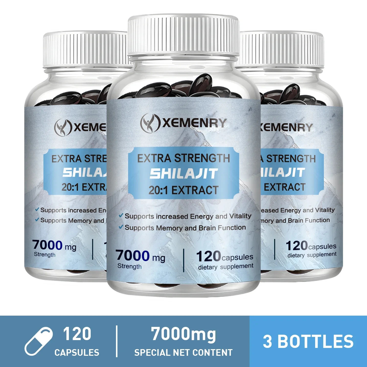 Shilajit - Increases Energy and Vitality, Supports Memory and Brain Function, Non-GMO