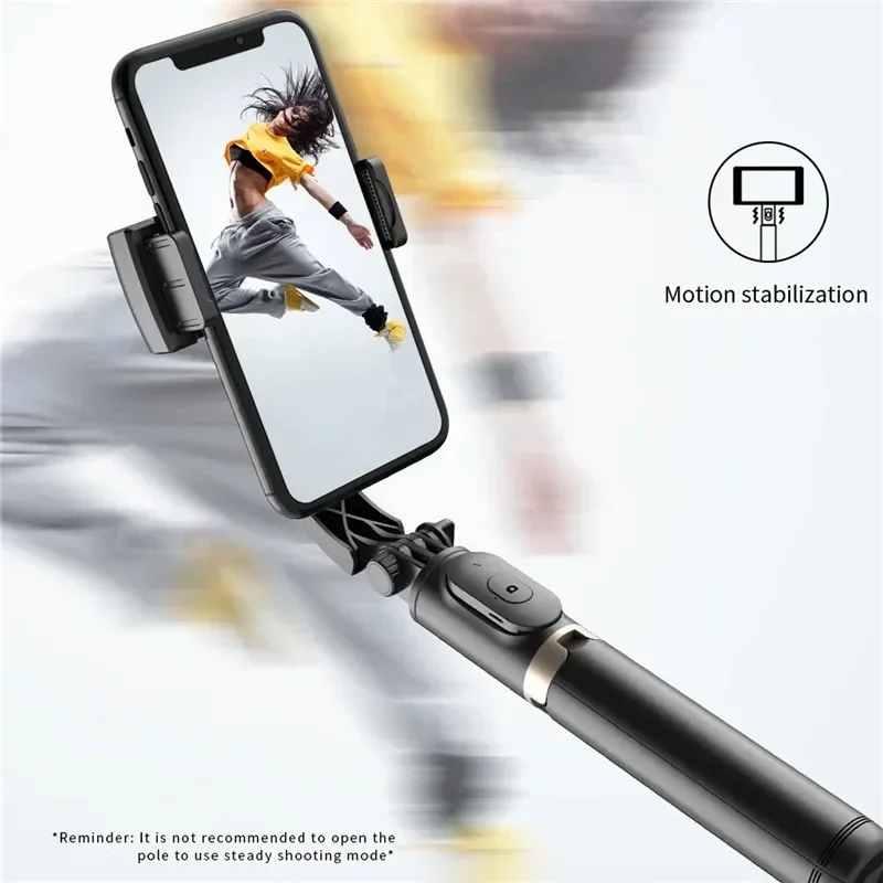 Roreta-Gimbal Stabilizer Selfie Stick, Dobrável, Tripé sem fio, Obturador Bluetooth, Monopé para IOS, Android, Novo, 2024