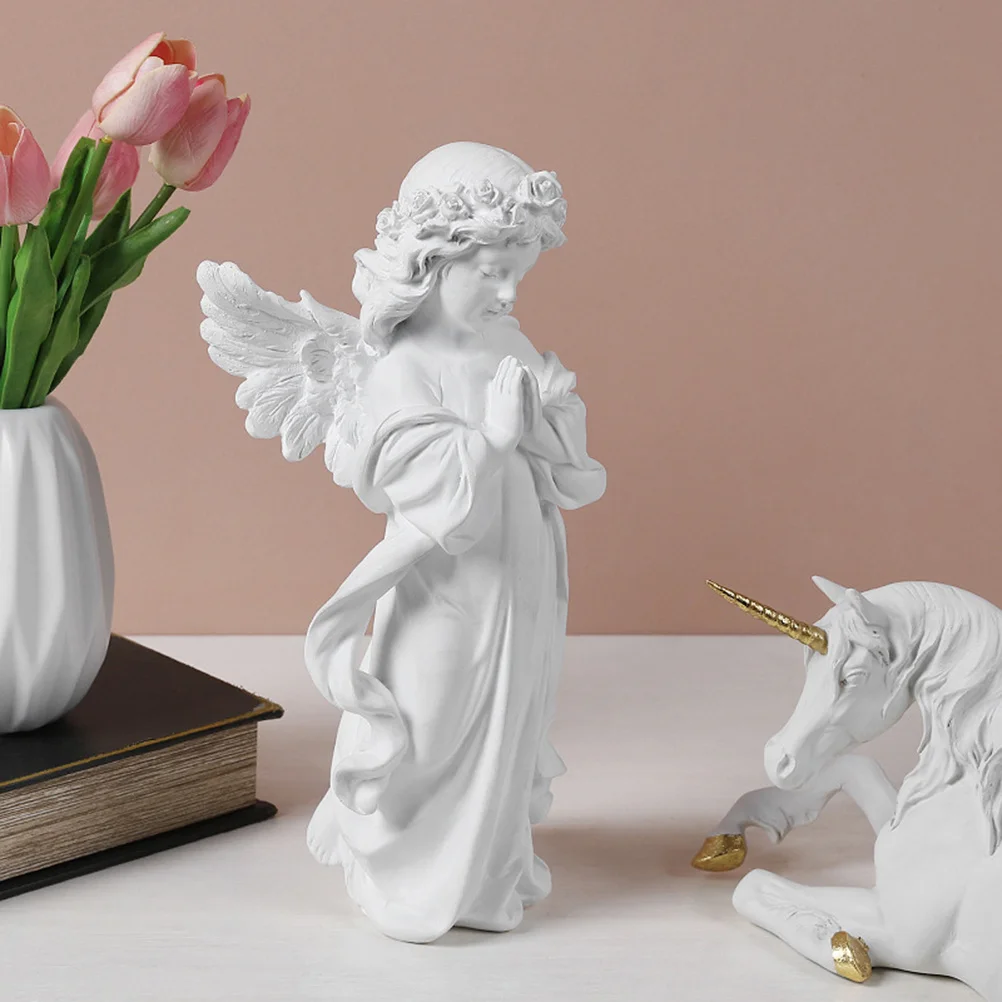 

Study Room Decoration Bedroom Figurine Office for Home Resin Craft Angel Ornament