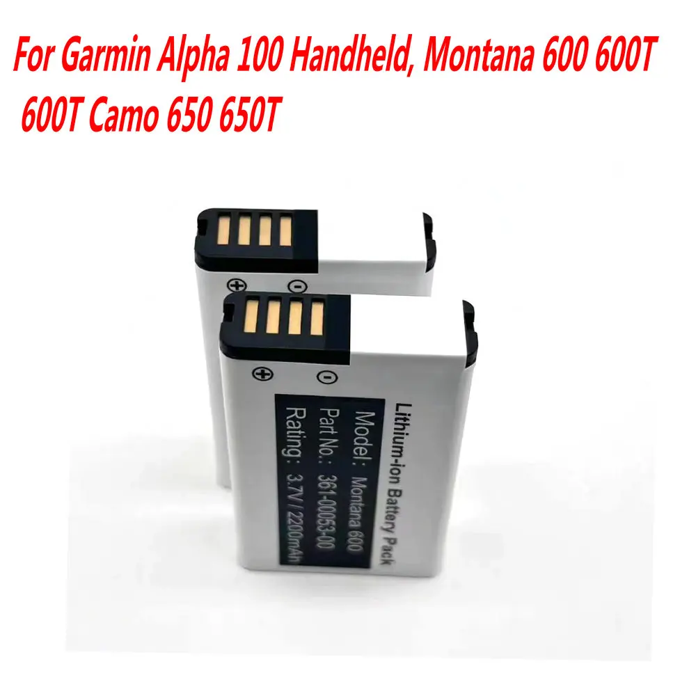 

New 3.7V 2200mAh 361-00053-00 For Garmin Alpha 100 Handheld, Montana 600 600T 600T Camo 650 650T GPS Battery