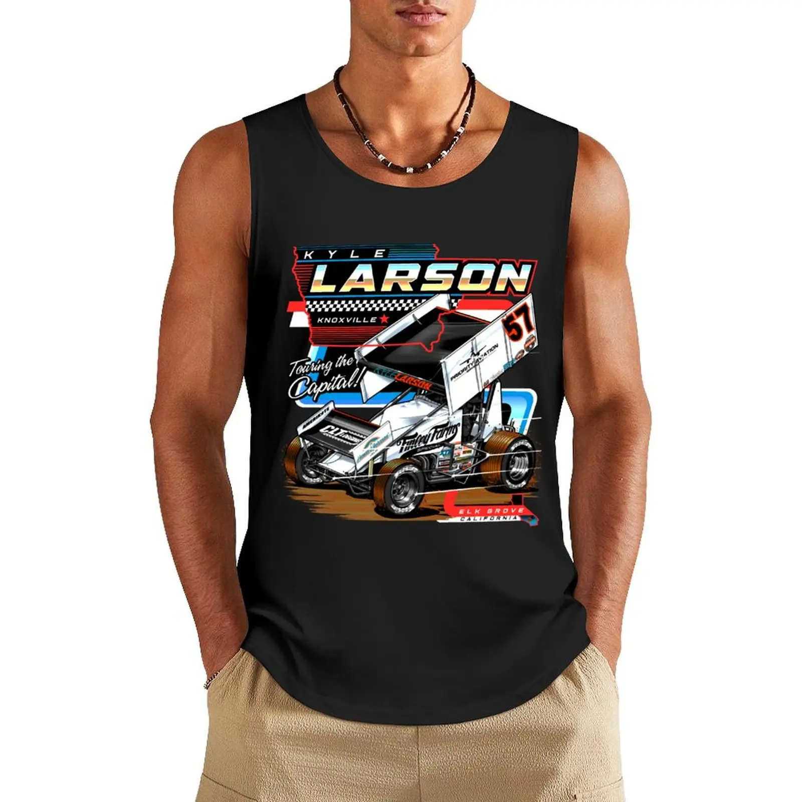 

KYLE LARSON 12, Kyle Larson Tank Top gym men clothes for men gym t-shirts man