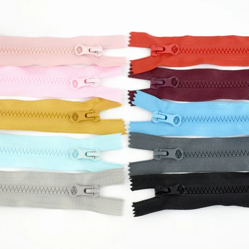 Meetee 5/10Pcs 15/20/30/40cm Close-End Zipper Tape 5# Resin Zip for Jacket Bag Pocket Zippers DIY Garment Sewing Zips Repair Kit