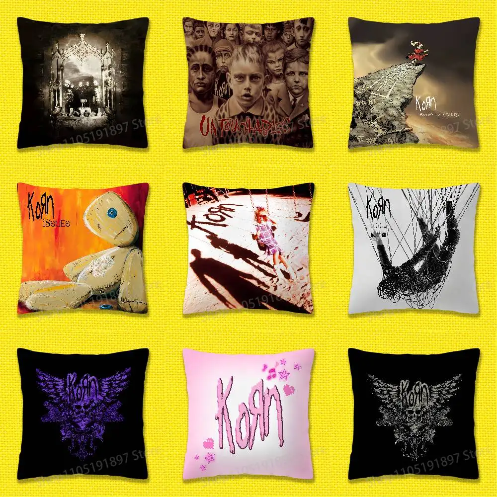 

K-Korn Issues Follow the Leader Throw Pillow Case For 50cm 30cm 55cm 45*45cm 40cm Square Bed Pillowcase Cover