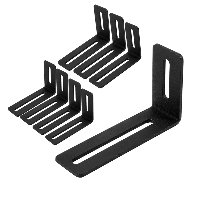 【NEW】4 Inch Adjustable Angle Bracket Right Angle Brackets For Wood,L-Shape Corner Brace With Slot