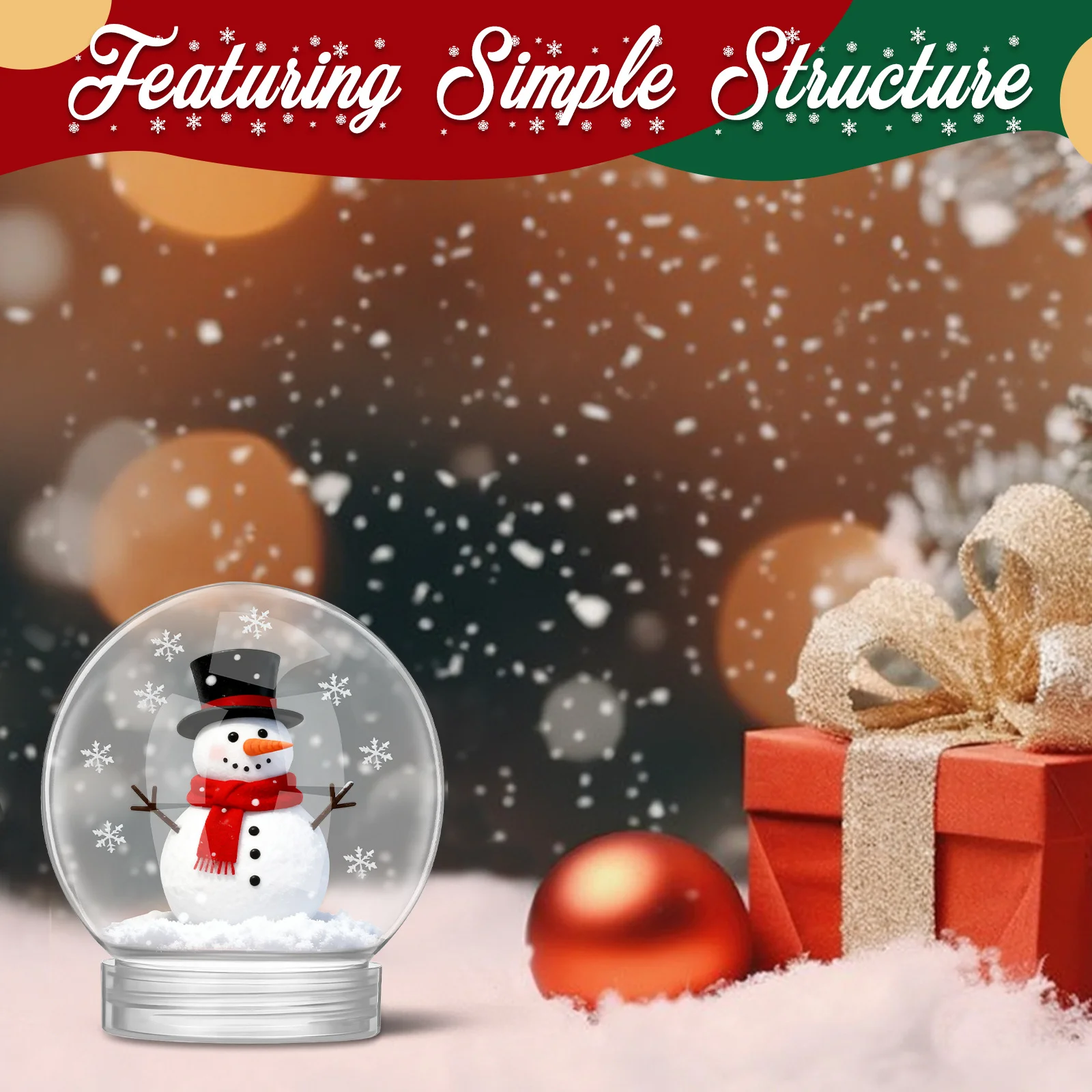 

10pcs Snow Globe Accessories Clear Plastic Water Globes For Diy Crafts Making Christmas Decorations Empty Ball Shape Diy