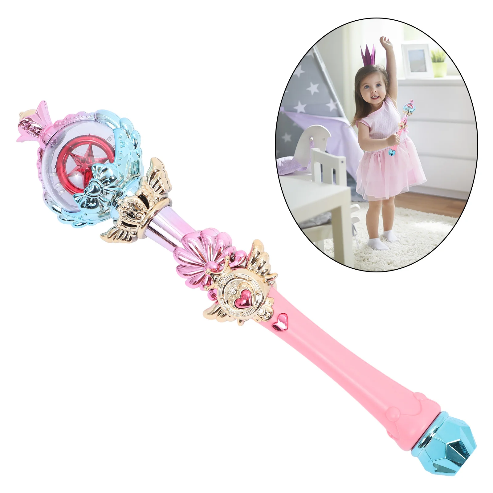 

Fairy Wand ABS Material Glowing Light Music Stick Birthday Party Performance Cosplay Decorative Girl Glowing Rod