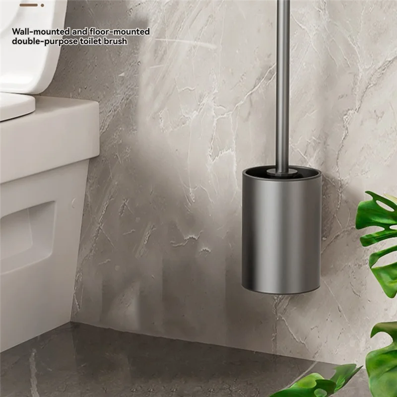 

Bathroom Toilet Brush Holder Cleaning Tools Wall Mounted No Drill Vertical Toilet Brush Bathroom Accessories