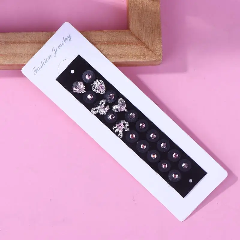 20 stks/vel Mode Hart Boog Strass Oor Punt Stickers Oor Druk Stok Acupunctuur Auricular Oor Stickers Massage