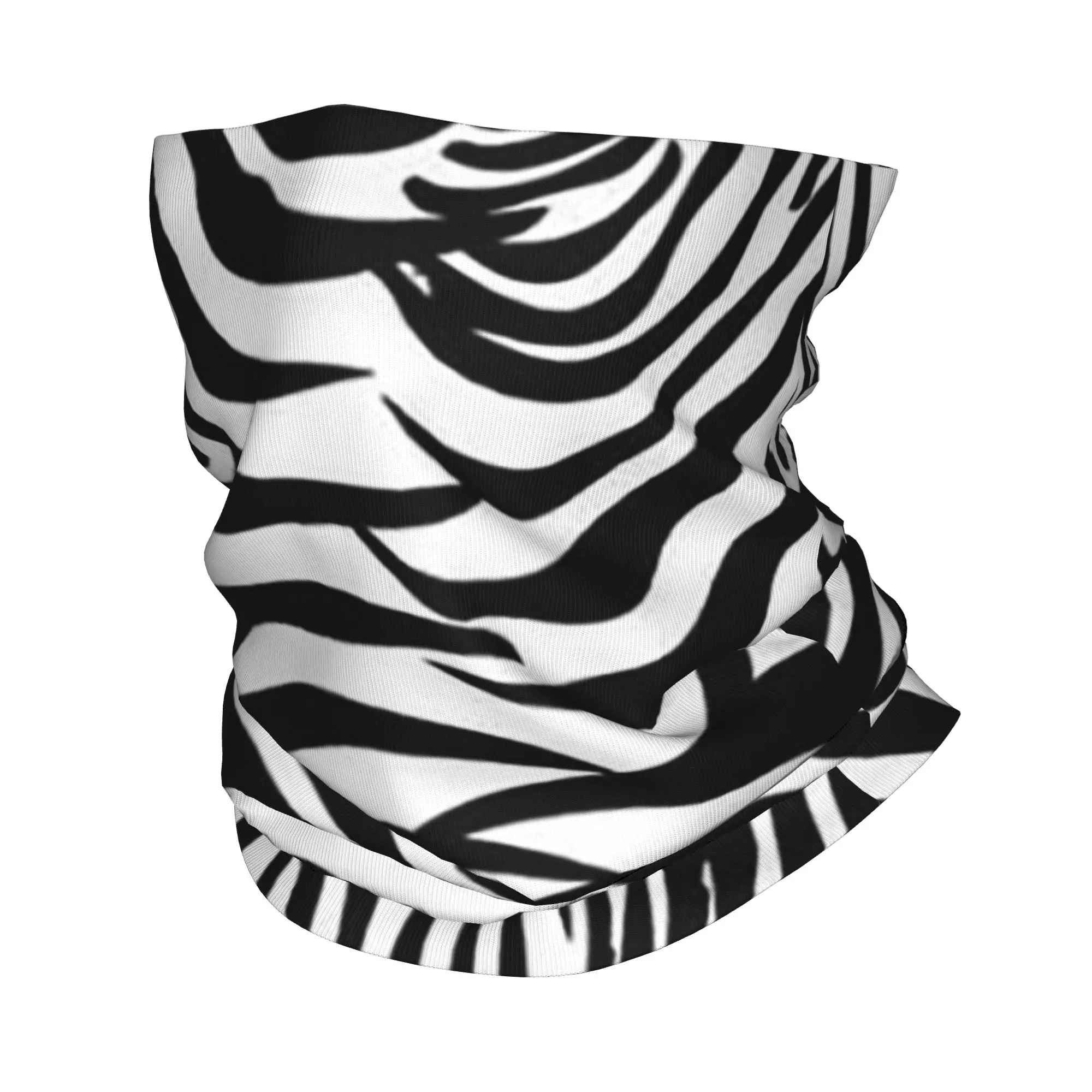 

Zebra Print Bandana Neck Gaiter Printed Wrap Scarf Multifunction Face Mask Riding Unisex Adult