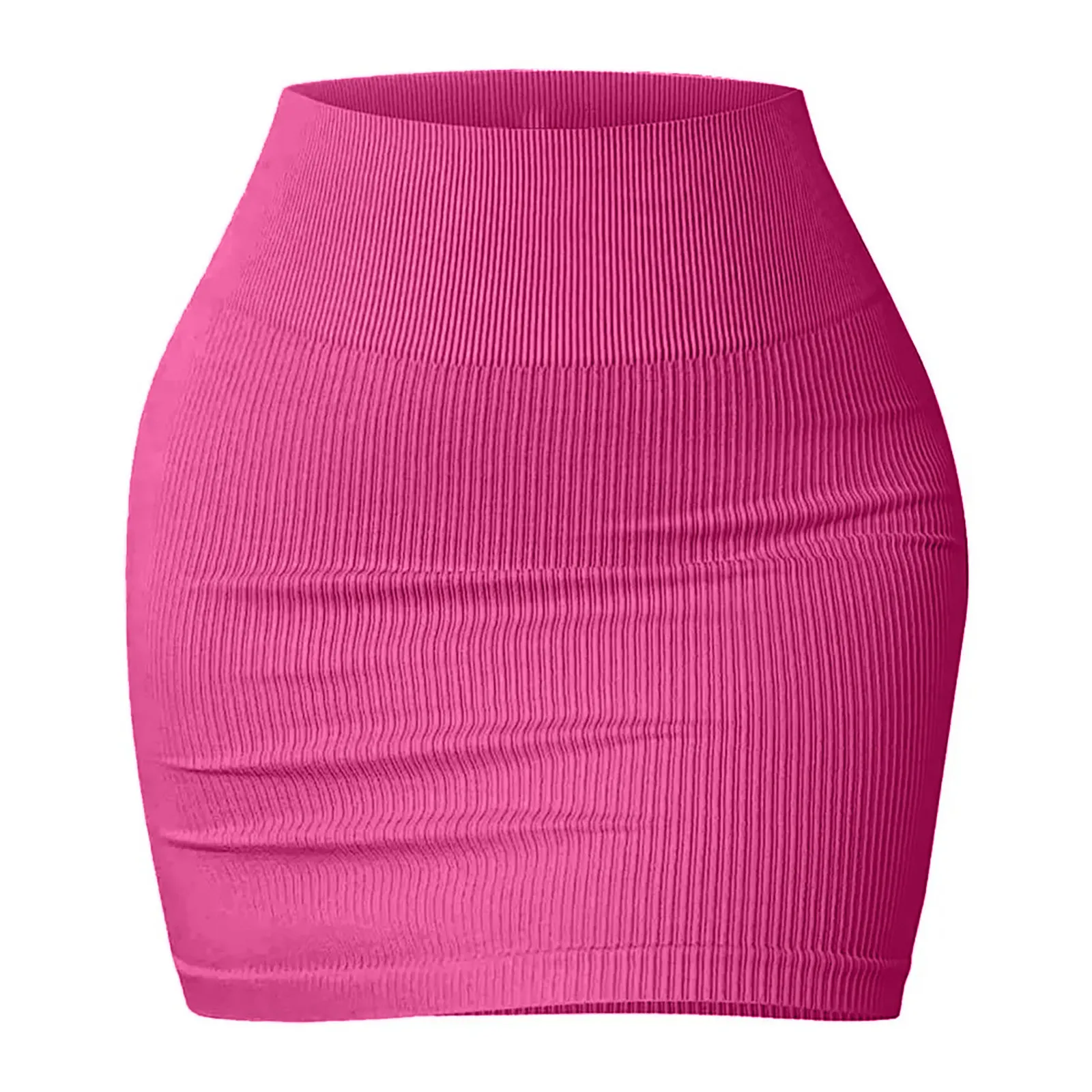 

Women's Classic Tight Ribbed High Waisted Mini Hip Hugging Skirt Chic Sexy High Street A-Line Skinny Short Pencil Skirt