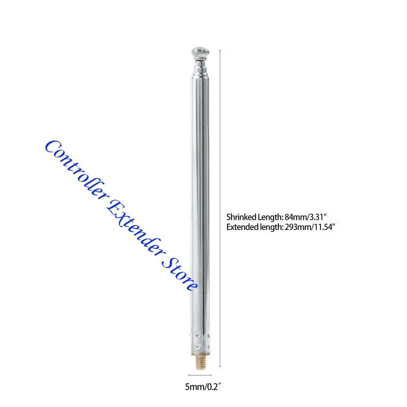 N84B استبدال الراديو RC هوائي هوائي هوائي هوائي التلسكوبي الهوائي 5 أقسام عالمية لمعدات تلفزيون الراديو