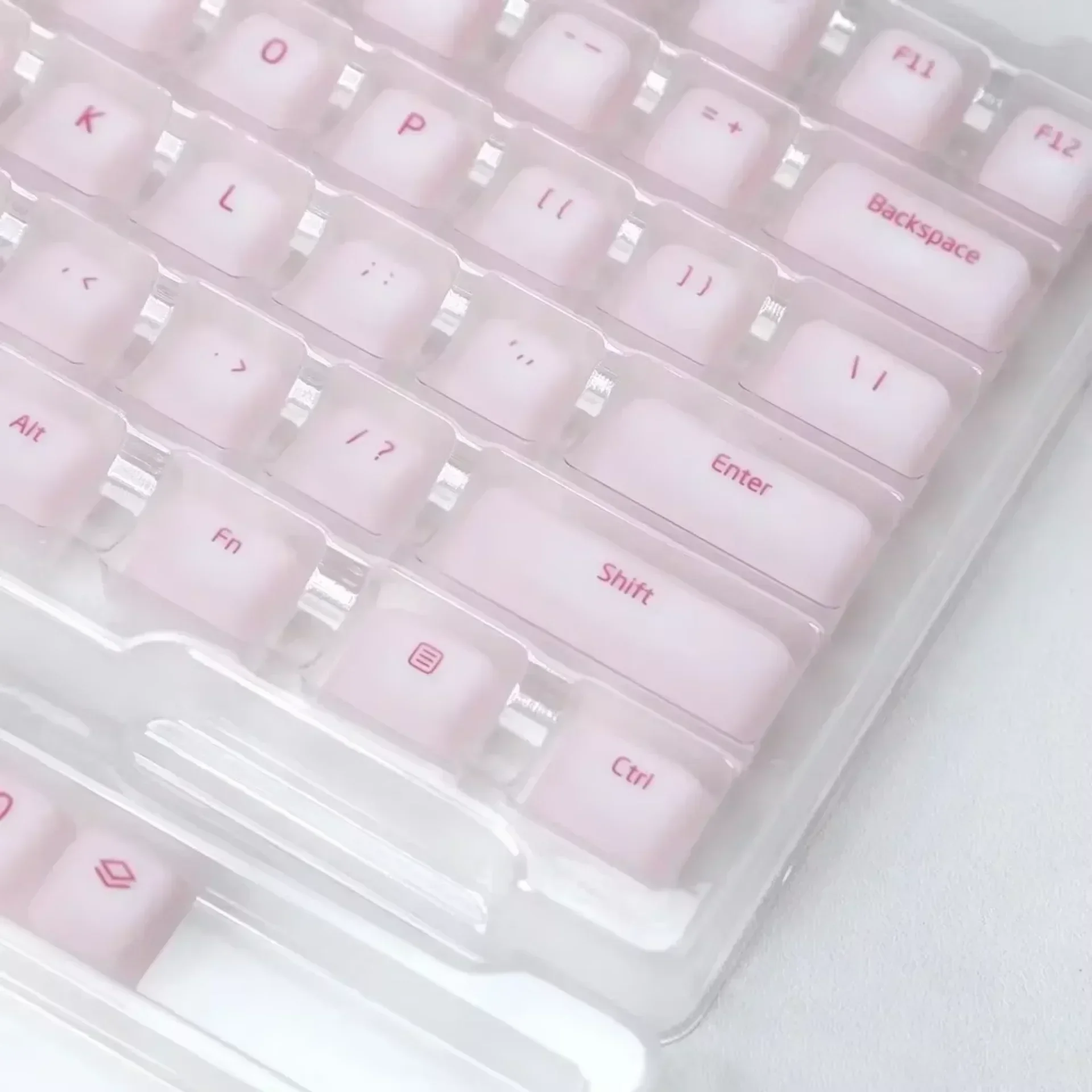 Translucent Silicone CHERRY Keycaps PBT Dopamine Mute for 21/61/87/104/108 Mechanical Keyboards