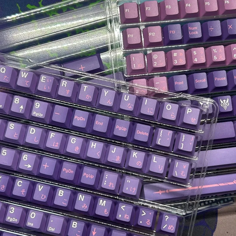 مجموعة أغطية مفاتيح DMK Inazuma Theme PBT Cherry Profile أغطية مفاتيح أصلية مصنوعة يدويًا لملحقات لوحة المفاتيح الميكانيكية هدية ذاتية الصنع