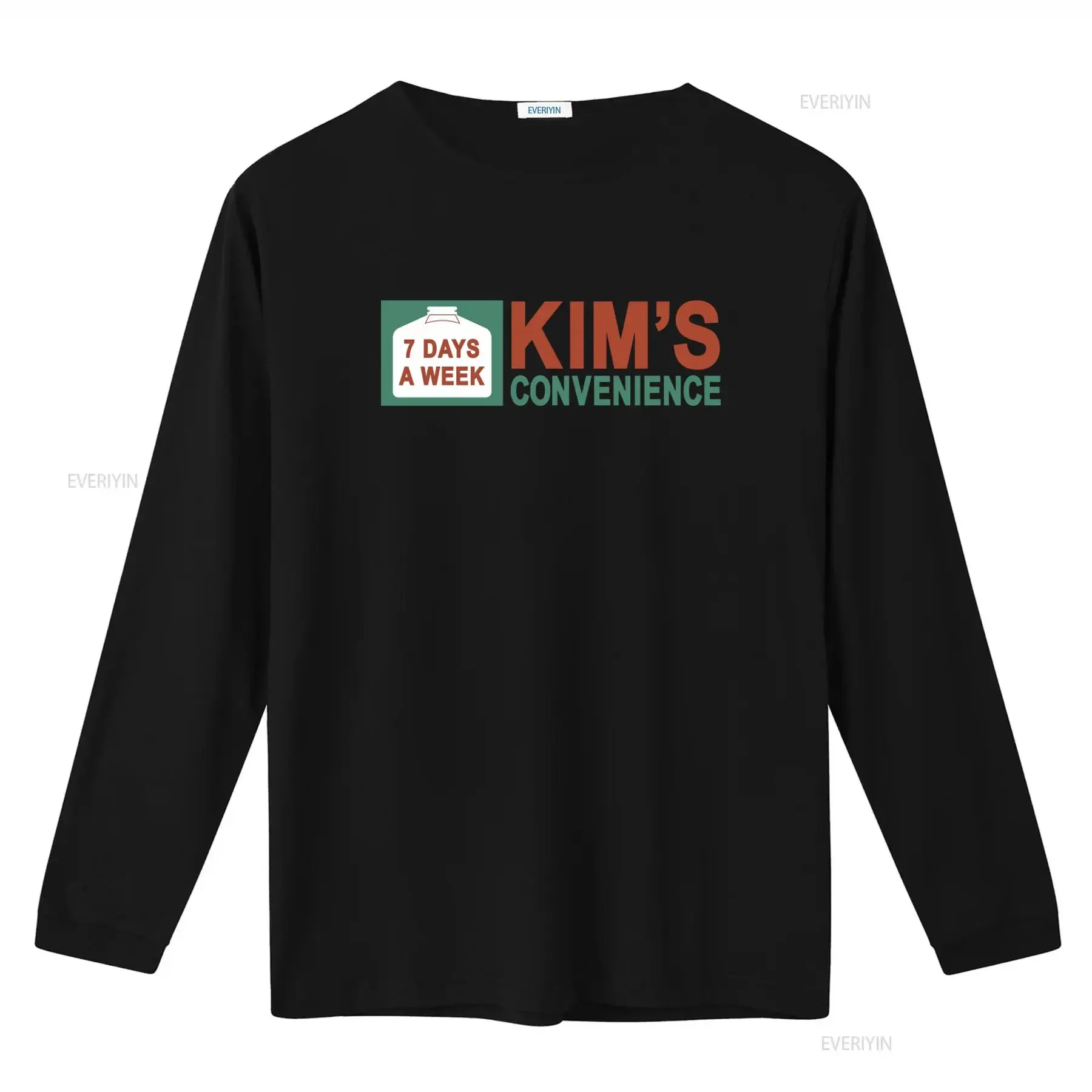 Print Kim'S Convenience 7 Days A Week T Shirt  Cotton vintage Washed fashion graphic Casual homme Versatile Breathable Slightly