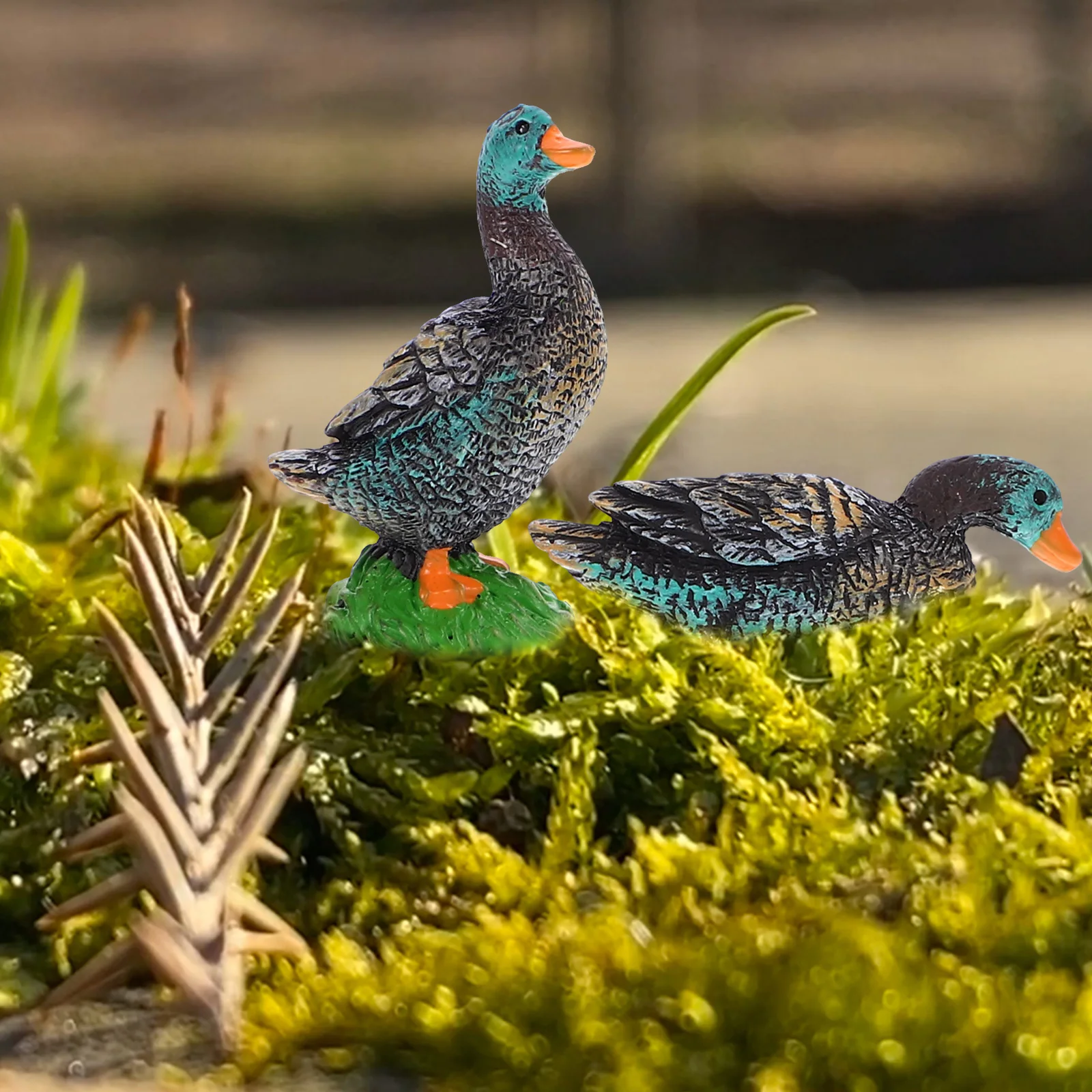 

8Pcs Ducks Statue Resin Craftsmanship Wedding Gifts Ducks Decor Decoration Romantic Bedroom Office Study