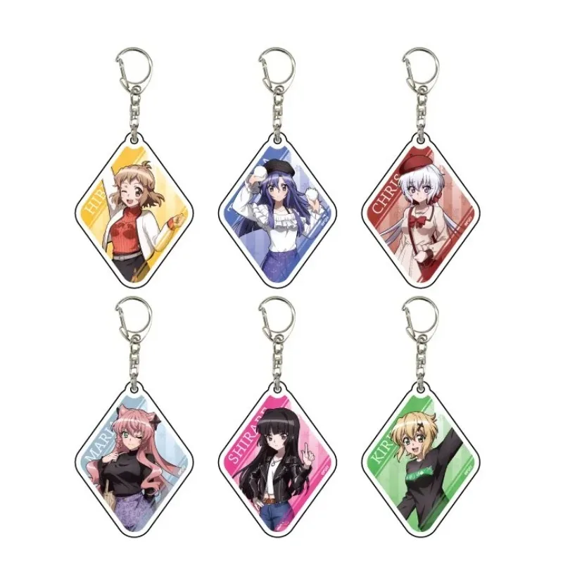 Shirabe Kirika Anime Tachibana Hibiki Kazanari Tsubasa Yukine Chris Kohinata Keychain Doll Acrylic Keyring Pendant for Gift