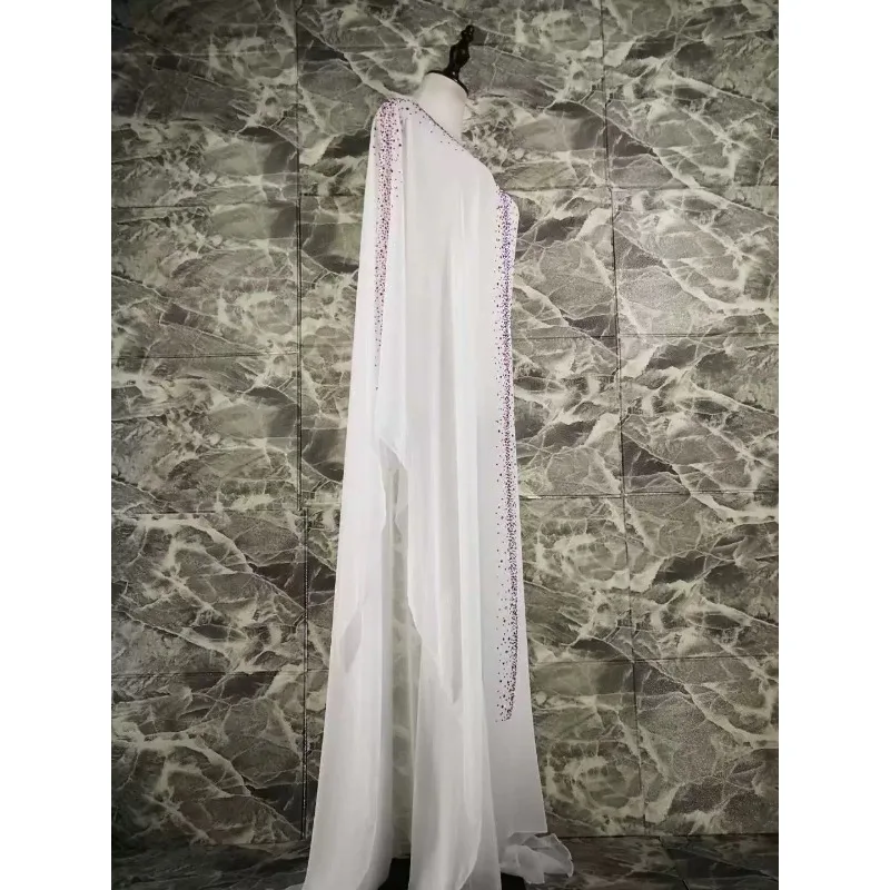 تخصيص الهند الشرقية ملابس الرقص الشرقي الشعر يتأرجح رداء Khalegy الأبيض المنتخب الشعبي أداء المنافسة فستان الأطفال الكبار #2