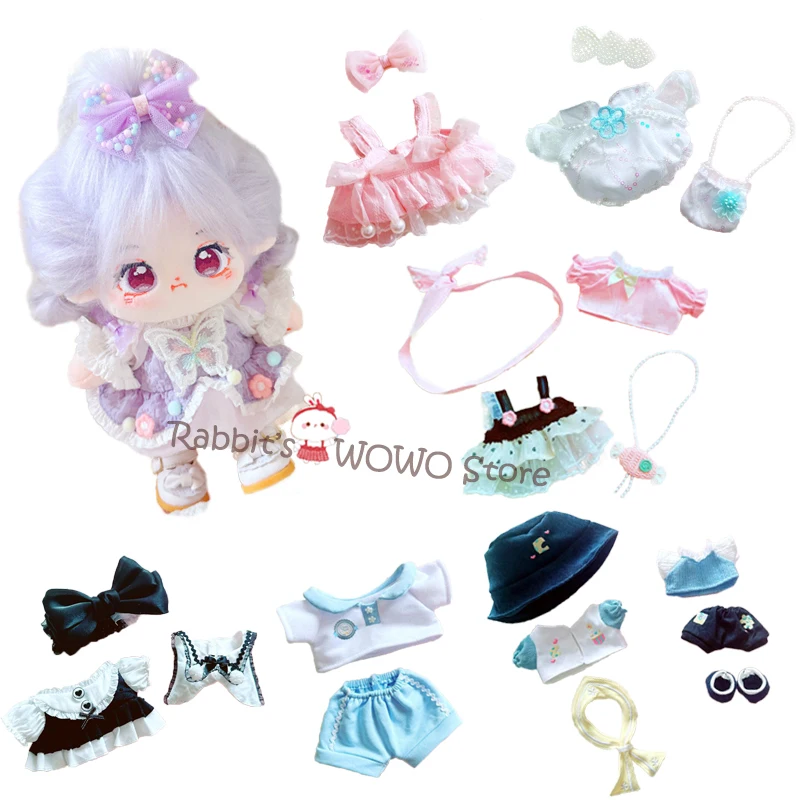 1 Set Doll Clothes for 20cm Idol Dolls Princess Wedding Dress Bag Suit Outfit Accessories for Super Star Cotton Doll Gift Toys