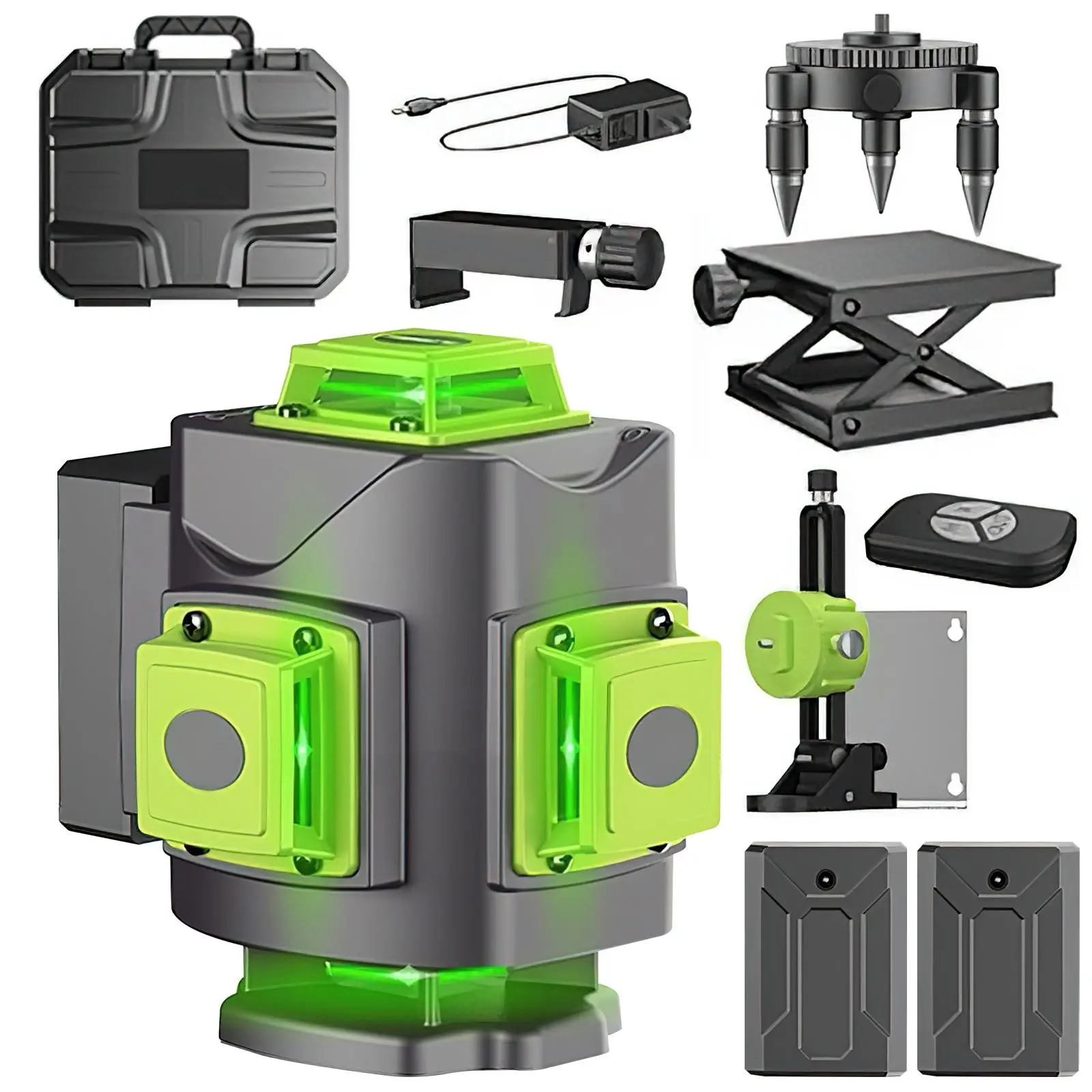 4D 16 Lines Laser Level Green Line Self-Leveling 360 Horizontal And Vertical Cross Lines Green Beam Super Powerful Laser Levels