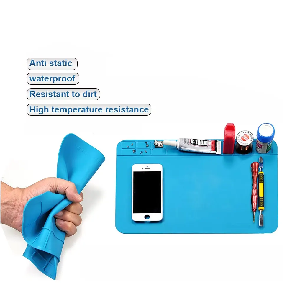 Ansiki 300x200mm Repair welding work pad High Temperature Resistant Silicone Pad ESD Anti-Static waterproof for Repair tool kit view 2