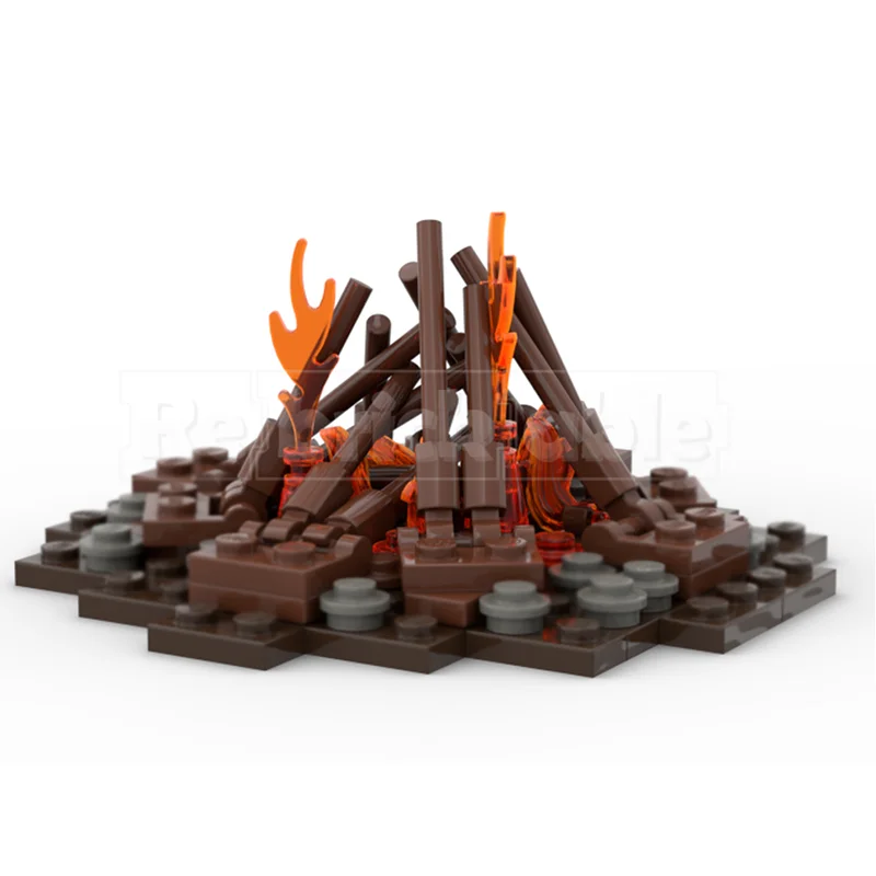 โมเดลปราสาทยุคกลาง ชุดตัวต่อบล็อกแบบ Moc รุ่น Watchfire of the Vigil ของเล่นประกอบเทคโนโลยี บล็อกตัวต่อ ของขวัญสำหรับวันหยุด