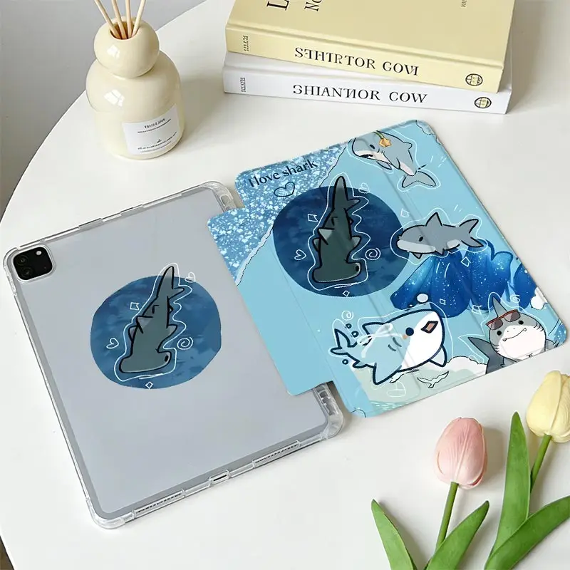 With Pen Holder Tri‑Fold TPU Bumper Case For Xiaomi Pad 7/7Pro 8/8Pro 11.2 Redmi Pad SE 11 Xiaomi Pad 5/5Pro 6/6Pro 11 inch
