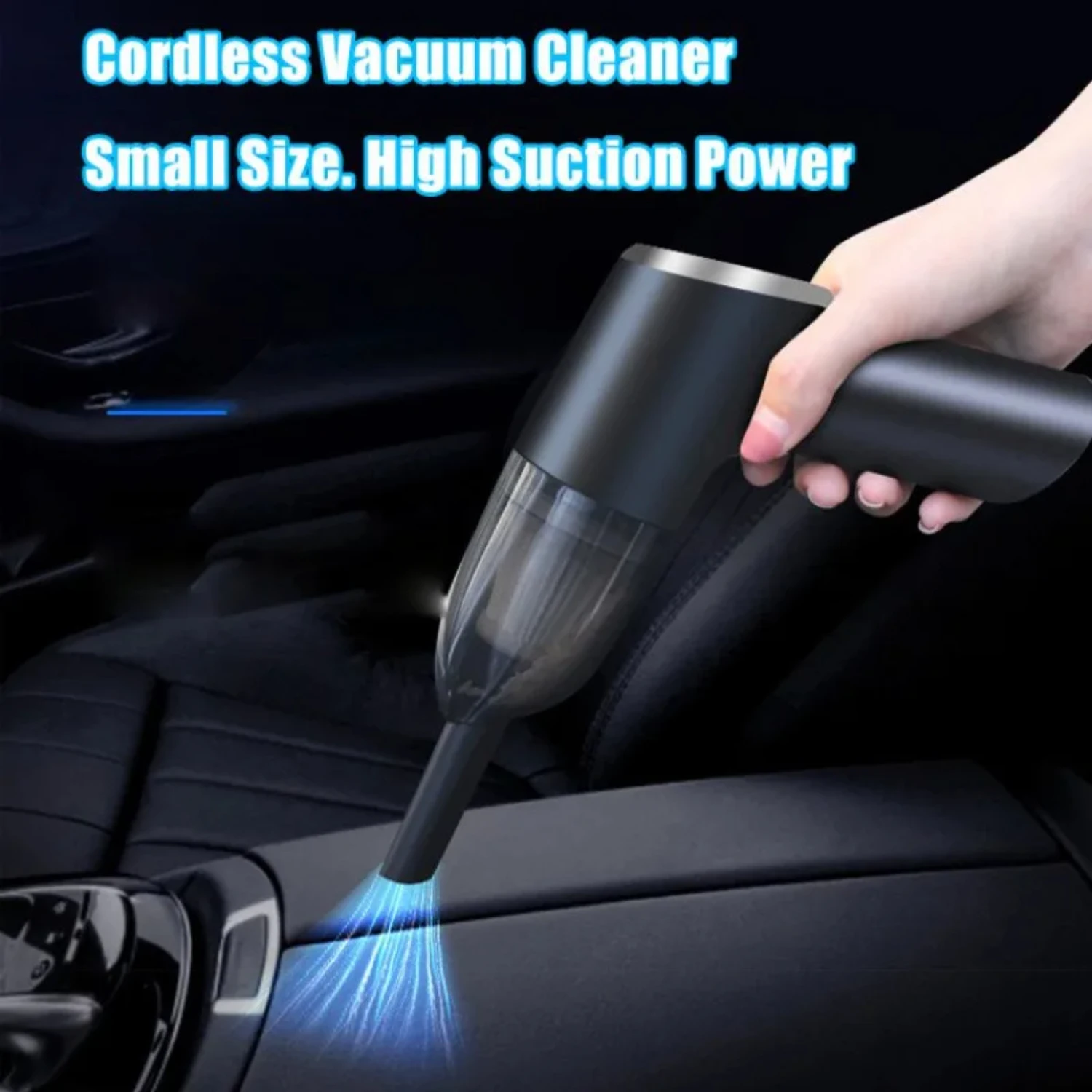 Convenient, Portable Mini Handheld Wireless Rechargeable Car Vacuum Cleaner for Desktop Dirt Removal and Cleanup