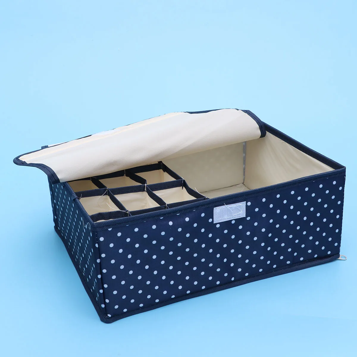 

Waterproof 13-Grid Underwear Storage Box Oxford Fabric Foldable Closet Organizer Bin for Drawer Dresser Wardrobe Space Saver