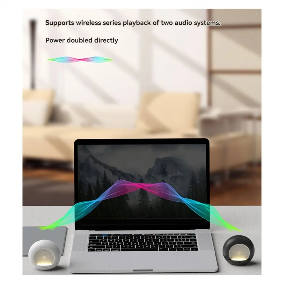 

Bluetooth Speaker Wireless Mini Sound with RGB Light Surround Sound Support TWS, TF, SD B