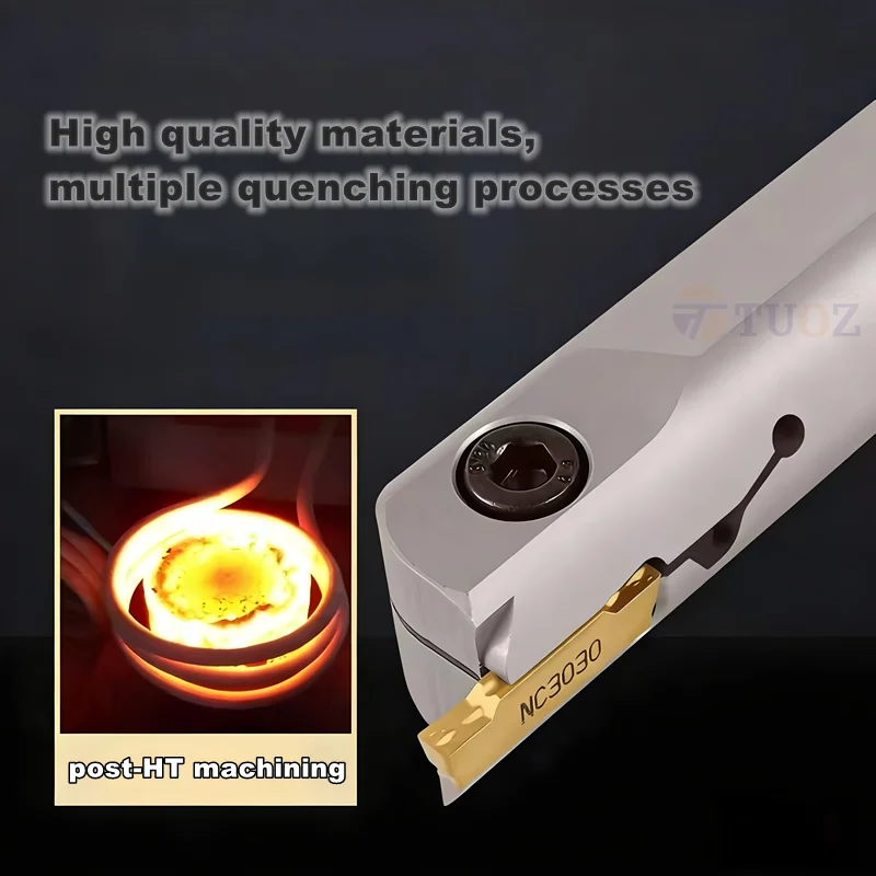 TUOZ MFHR216 220 320 420 325 425-25/140 Internal Bore Face Grooving Tool Holder (R06/R08/R10/R12) - Spring Steel Material