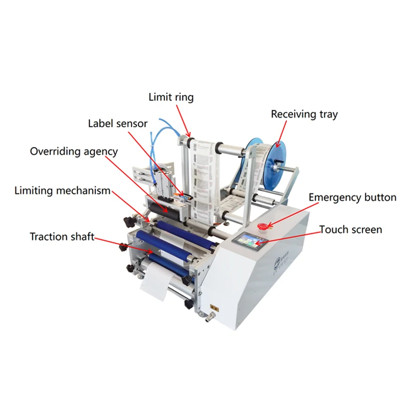 Semi Automatic Roll Sticker Label Applicator Semi Automatic Round Bottle Labeling Machine Beer Bottle Labeling Machine