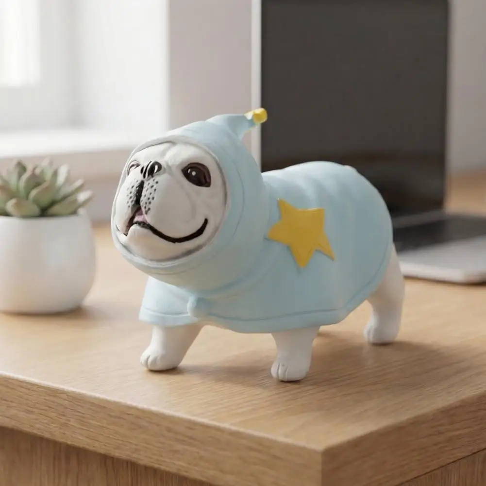 French Bulldog Figurine Macaron Color Resin Dog Desk Decor for Bedroom Living Room Kids Room Ornaments, Gift for Dog Lovers