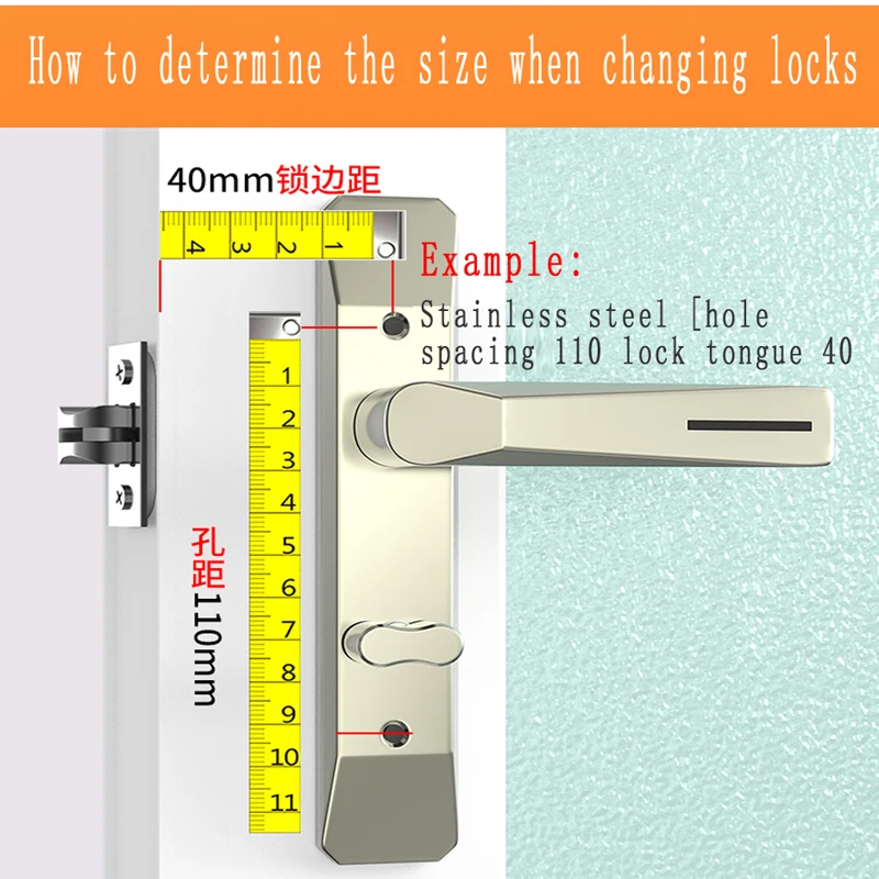 Cerradura de puerta de inodoro para baño, manija de puerta de una sola lengua, cerradura de puerta de habitación antigua, cerradura de tipo universal sin llave