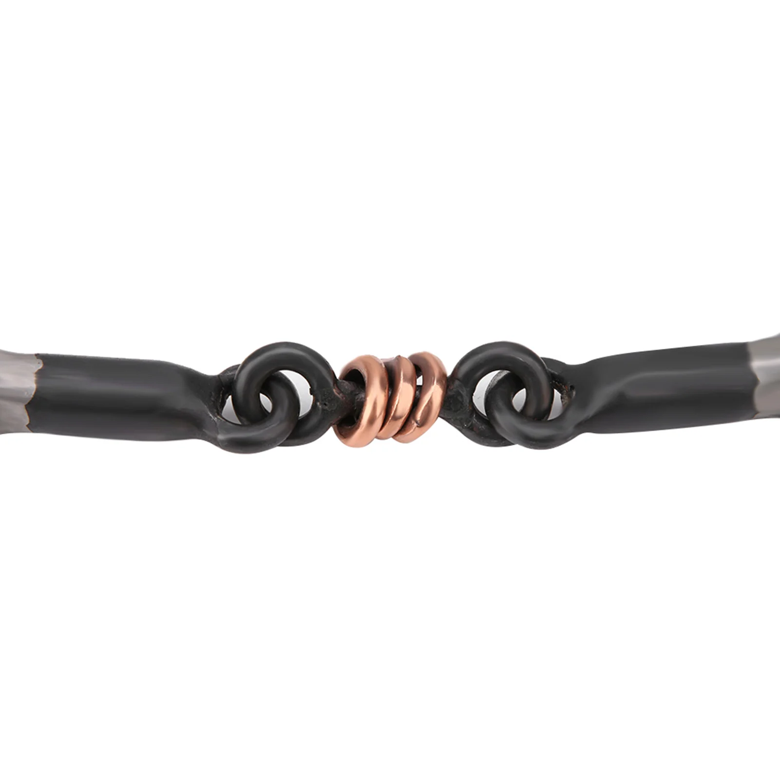 Equestrian Loose  Full Cheek Gag Gag  Snaffle Bits Horse Chew Horse Chew Stainless Steel Gag Bit With Black Steel Mouth