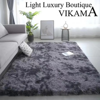 Scandinavian Ins Style Filament Wool Tie-dye Gradient Velvet Washable Living Room Bedroom Carpet Doormat Floor Mat