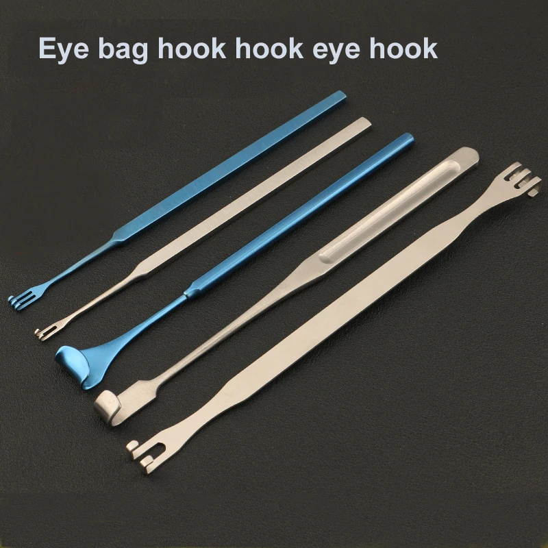 Stainless steel beauty plastic equipment eyelid pull hook fine eye bag hook type double claw double eyelid surgery tool