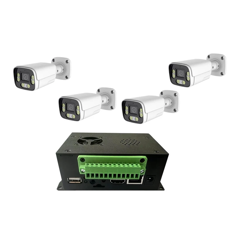 2026 4CH 1080P Night Vision IP67 Waterproof Face Detection Recognition System For Shop VIP Club School Dormitory Time Attendance