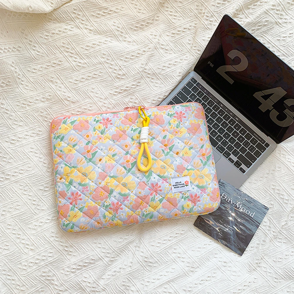 Estuche de transporte para ordenador portátil de 11/13/15 pulgadas, funda Floral a prueba de golpes para ordenador, bolsa protectora acolchada para ordenador portátil para trabajo escolar y negocios