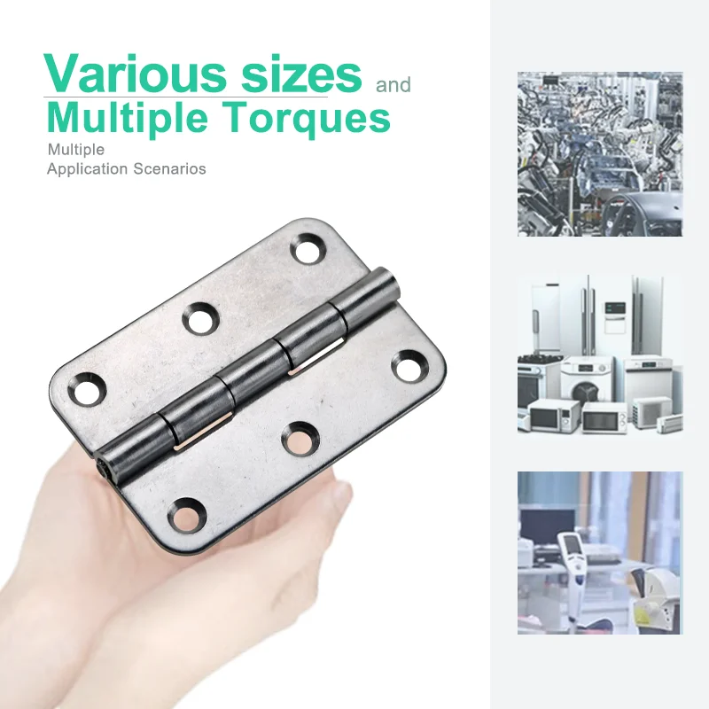 3pcs 304 Stainless Steel Folding Flat Butterfly Six Hole Hinge Automation Equipment Industrial Machinery Door Load-Bearing