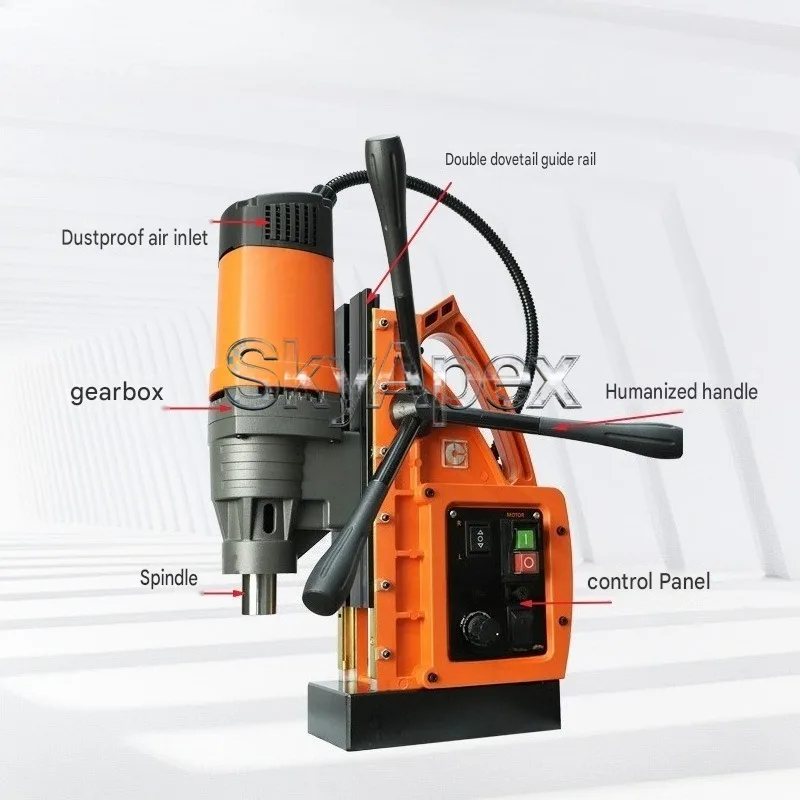 Multifunction Industrial Processing Equipment Magnetic Base Speed Control Core Lightweight Bench Drill Tool For Steel Plate