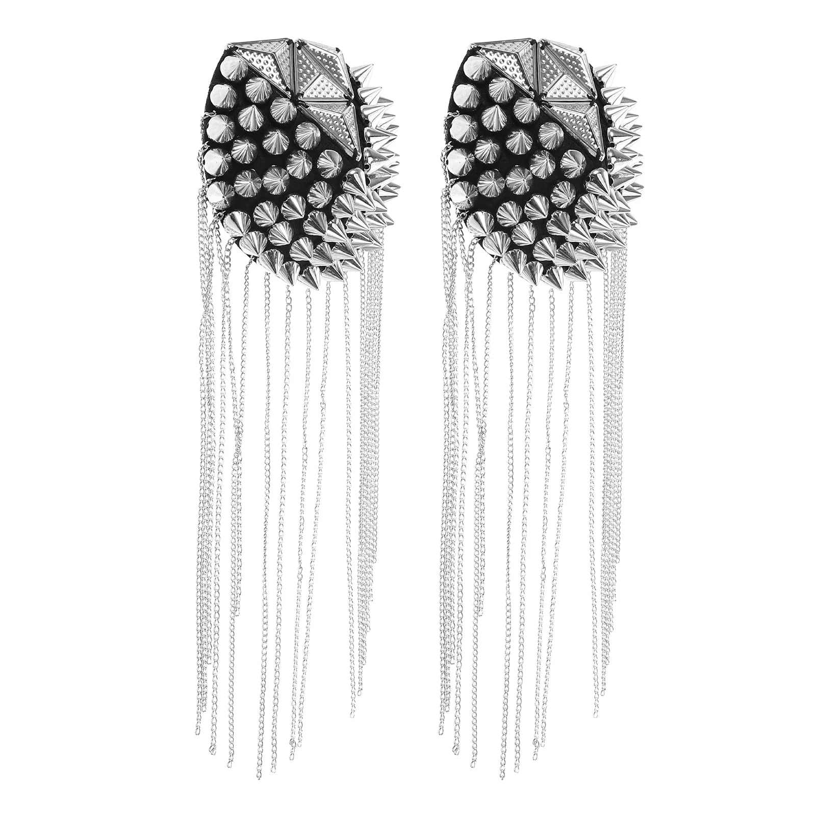 

2 Pcs Gothic Metal Clothing Accessories Epaulettes Decor Shoulder Boards Epaulets Man Costume