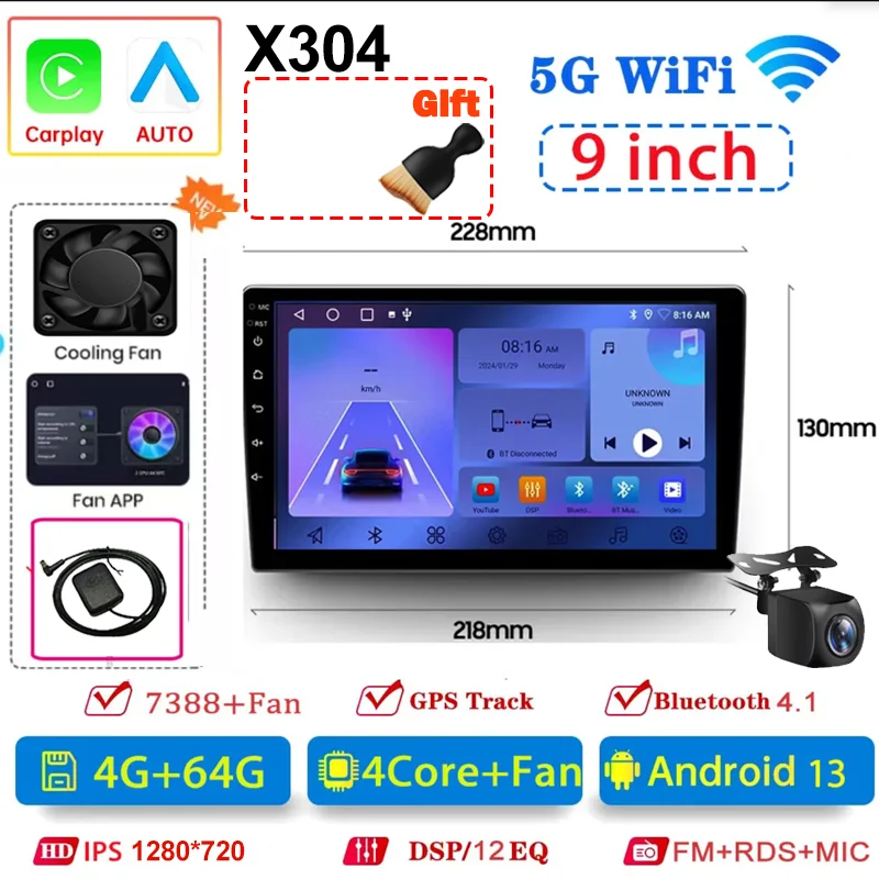 7/9/10 inch Universele Android 13 Autoradio 64G Autoradio android 2 Din autoradio GPS BT Centrale multimedia Slimme autosystemen