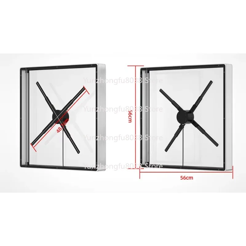 Holographic Projector Fan 4 Blades 3D Light Emitting Diode Light 3D Advertising Holographic Display