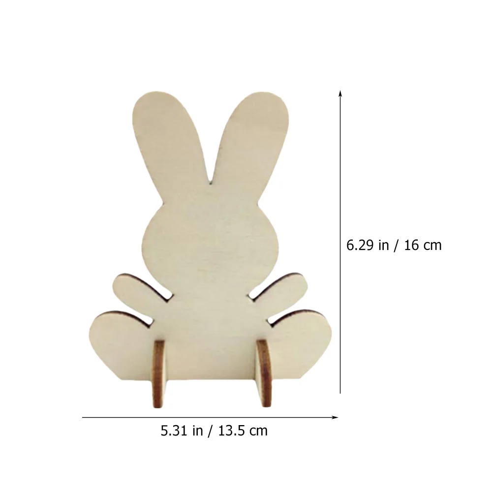 12 Buah Potongan Kelinci Paskah Kayu DIY Dekorasi Kelinci Belum Selesai untuk Aktivitas Melukis Kerajinan Anak-anak Perlengkapan Pesta Paskah