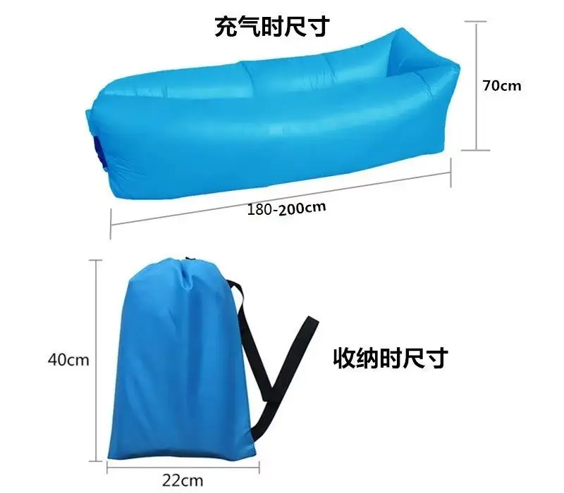 Sofá inflable perezoso para exteriores, bolsa portátil para acampar, colchón inflable para Festival de Música, silla de salón, asiento de aire